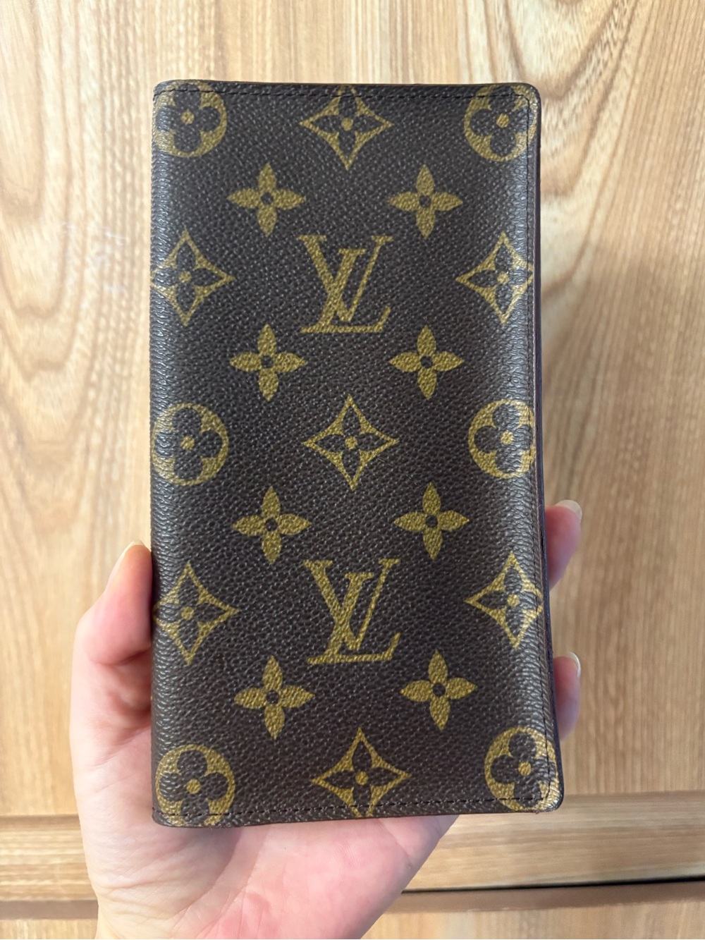 Authentic Louis Vuitton monogram checkbook wallet